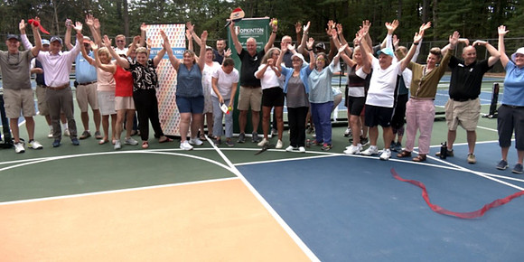Metrowest YMCA in Hopkinton open their new pickleball and basketball courts.