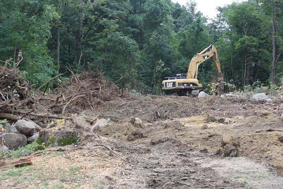 July 28, 2011 - Construction has begun on an additional parking lot for the Hopkinton Senior Center.© Dick Bartlett