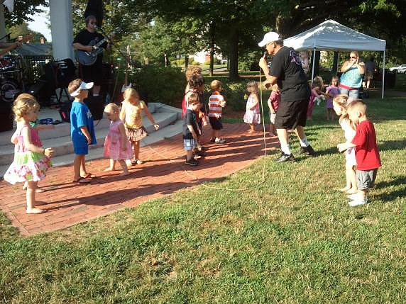 July 24, 2011 - Kids do the twist with The Reminisants on The Common.© Mike Torosian